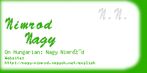 nimrod nagy business card